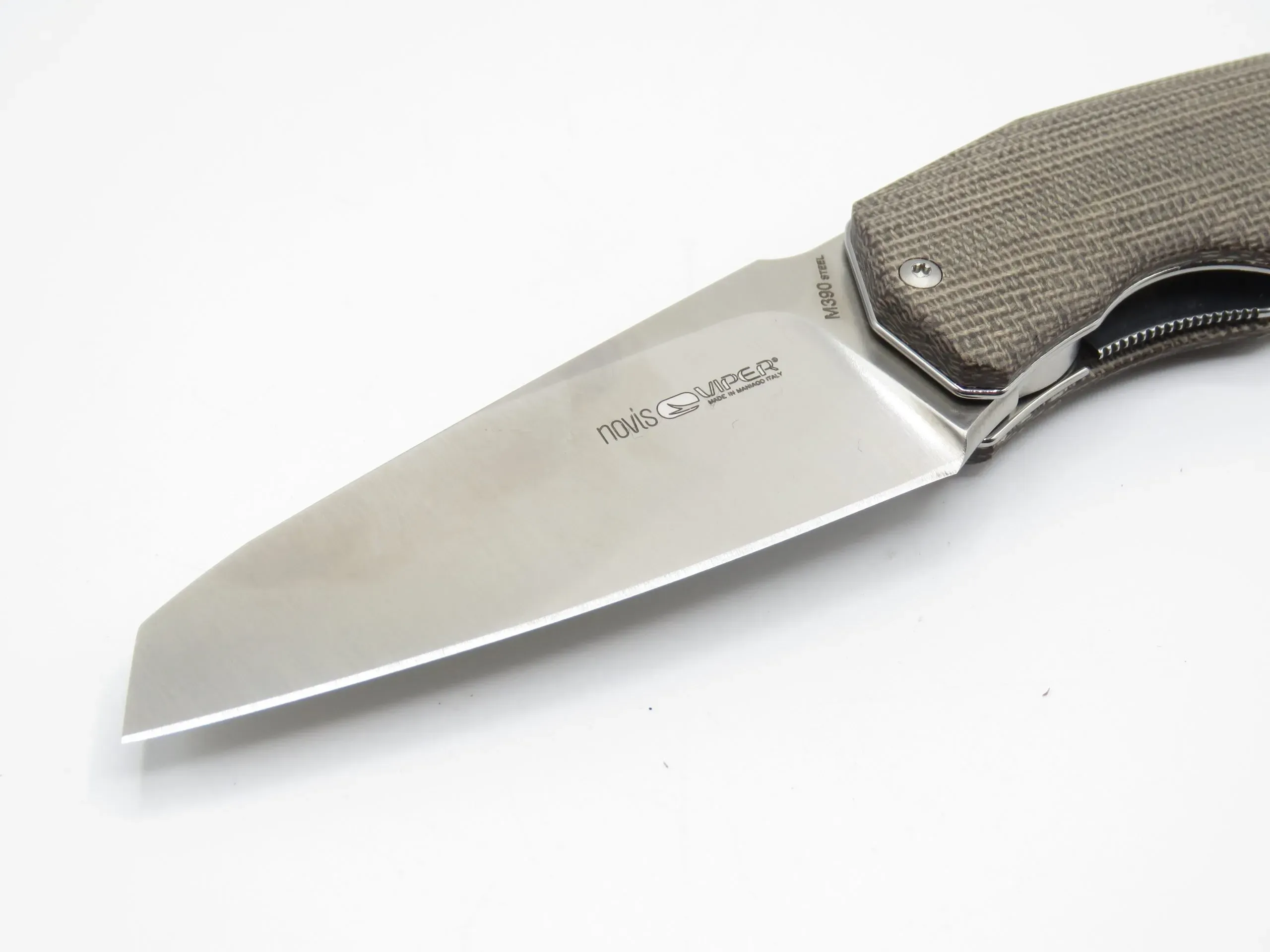 VIPER Novis coltello pieghevole by F. Silvestrelli manico in canvas micarta verde - immagine 3